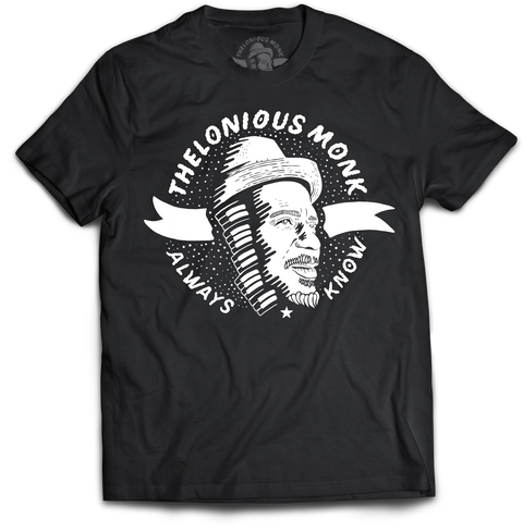 Crew-Neck Monk Tee Logo | Thelonious Monk T Shirt | Monk Clothing